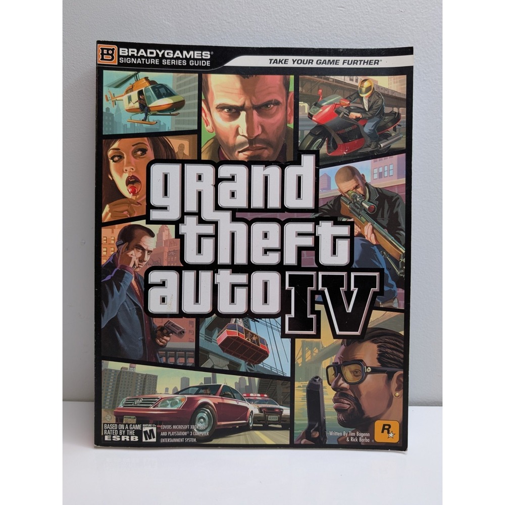 Grand‎ Theft Auto IV BradyGames Official Strategy Guide (2008) w/ Fold-Out Map